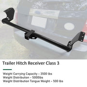 DURAFORCE For 1999-2017 Honda Odyssey Class 3 Trailer Hitch Rear Bumper Tow Receiver 2"