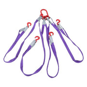 DURAFORCE 6600LBS Capacity 5FT Lifting Slings with G80 4 Legs Grab Hook and Adjuster