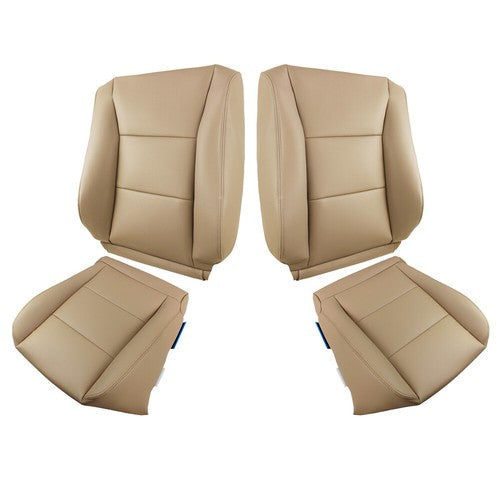 DURAFORCE Leather Front Driver & Passenger Covers Tan Suit For 98-07 Toyota Land Cruiser