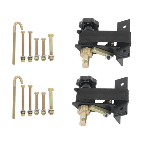 DURAFORCE 2 Pack 1.5" Wide x 7.5' Long Ladder Rack Ratchet Straps 1.4" Black Square Tube
