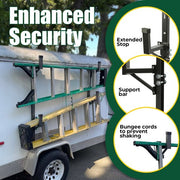 DURAFORCE 2PCS Adjustable Trailer Side Ladder Rack For Enclosed Trailer Exterior Side Wall