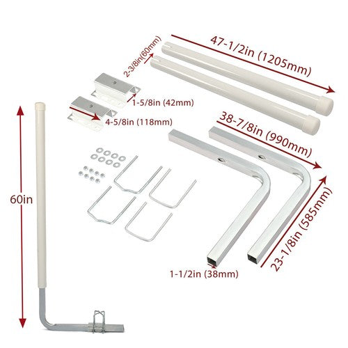 60 Inch Boat Trailer Guide Post On for Ski Boat Fishing Boat Sailboat Kayak Canoe