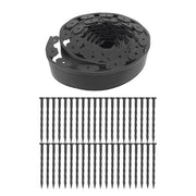 DURAFORCE No Dig Lawn Border L-shaped Lawn Garden Edging Kit With Anchoring Spikes Plastic