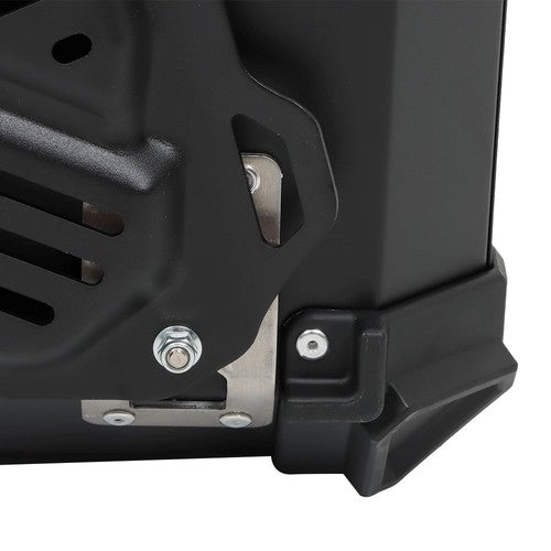 DURAFORCE Black 45L Motorcycle Top Case Tail Box Thick Aluminum Hard Trunk With Backrest