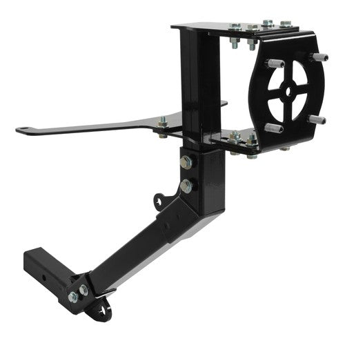 Black Steel Hitch Mounted Spare Tire Carrier for Kawasaki Teryx4 800 2014 2025