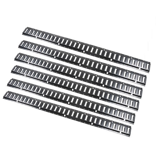 DURAFORCE Heavy Duty 6 Pack 5FT E Track Rails Carbon Steel Black Powder Coated Universal