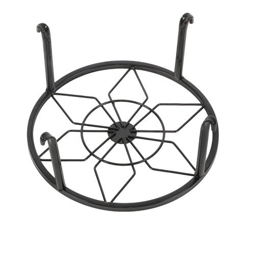 DURAFORCE 4 Pack 9inch Black Metal Plant Stands Heavy Duty Plants Holder Flower Pot Stand