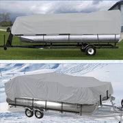 DURAFORCE 21-24FT Waterproof Boat Cover Trailerable Pontoon Dust Resistant Gray-Color