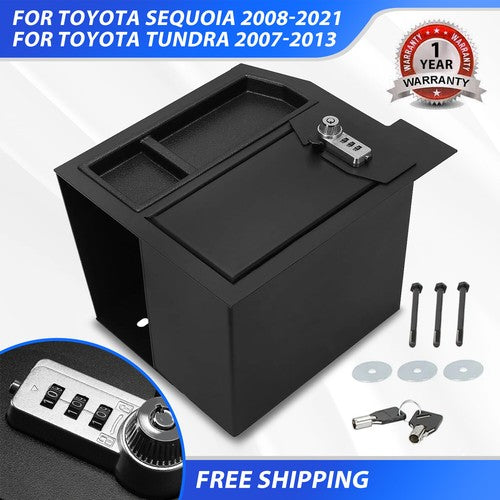 DURAFORCE Center Console Safe Box for Toyota Tundra 07 13 Sequoia 2008 2021 00016 79184