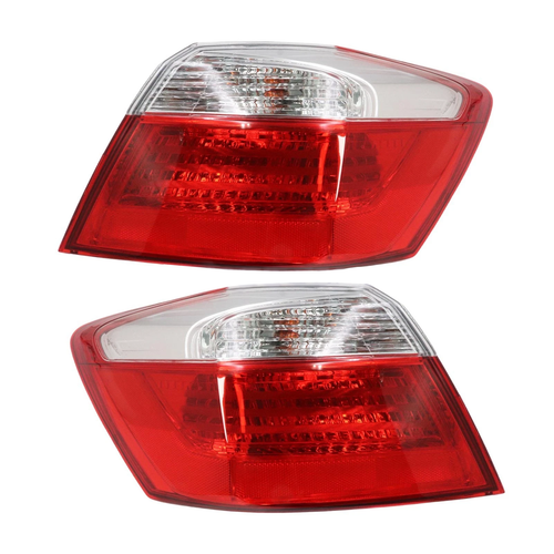 DURAFORCE Outer Tail Lights for 2013-2015 Honda Accord Sedan EX LX Sport Halogen LH RH