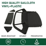 DURAFORCE For Mercedes-Benz 350SL 1972-1973 Black Convertible Soft Top w/ Clear Window