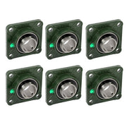 DURAFORCE (6) UCF209-28 Solid Base Pillow Block Flange Mounted Bearing 1-3/4" Bore 4 Bolt