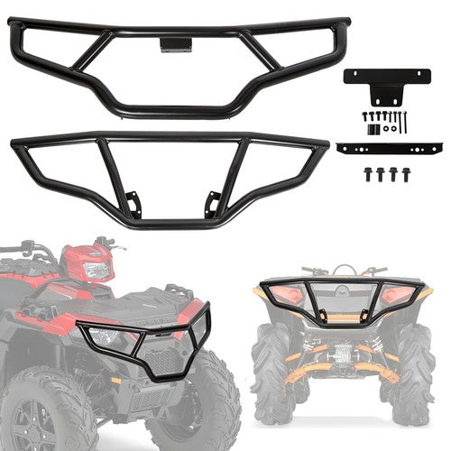 DURAFORCE Brush Guard Bumper Set Front and Rear for Polaris Sportsman 570 EPS 2016-2020