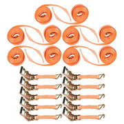 DURAFORCE 10pc 1.5"x15' Ft Ratchet Tie Down Cargo Straps J Hooks Heavy Duty Tie Downs NEW