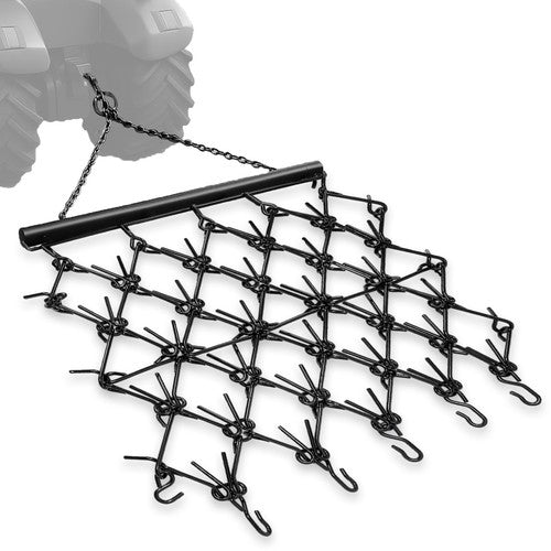DURAFORCE Steel Drag Harrow 4X4FT Heavy Duty Chain for ATV UTV Tractor Leveling Grading