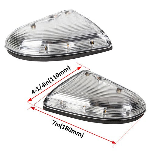 2 Pcs LED Mirror Turn Signal Lights Puddle Lamps For 2009 14 Dodge Ram 1500 2500