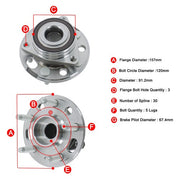DURAFORCE 2 Pcs Front Wheel Bearing Hub For Chevy Equinox Buick Regal GMC Terrain 513288