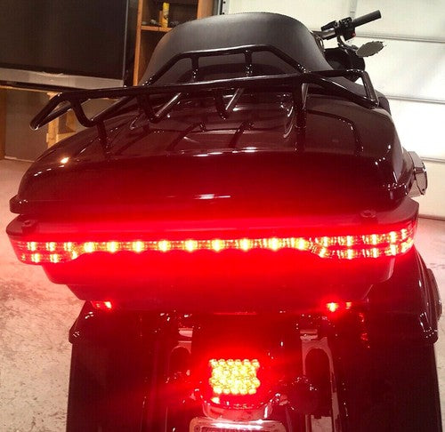 DURAFORCE Chopped Pack Trunk LED Tail Brake Light For Harley Touring Road Glide 2014-2026