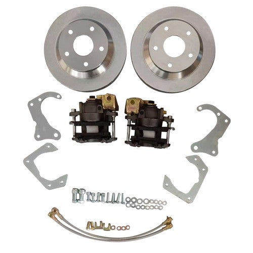 DURAFORCE Rear Brake Disc Set for GM 7.5 Inch 10 Bolt Bolt-On Rear Brake Kit w/ E-Brake
