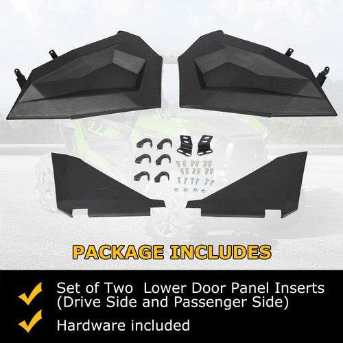 DURAFORCE Lower Half Door Panel Inserts For Polaris RZR 900 1000 XP S Turbo 14-23 #2879509