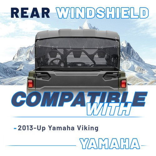 For Yamaha Viking 700 2013 Up 2014 15 16 UTV Tinted Rear Windshield Windscreen