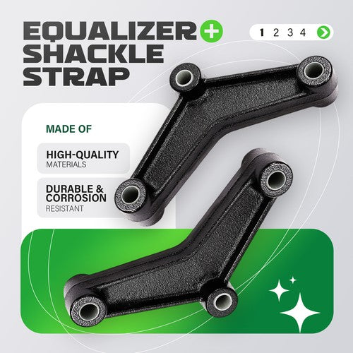 DURAFORCE Tandem Axle Trailer Spring Suspension Shackle Kit for Double Eye Spring