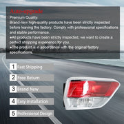 DURAFORCE Passenger RH Side Outer Tail Light Lamp Assembly For 2014-2016 Toyota Highlander