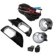 DURAFORCE New Fit For Toyota Camry 2007-2009 Front Fog Lights Lamps+Bezel+Switch Kit Clear