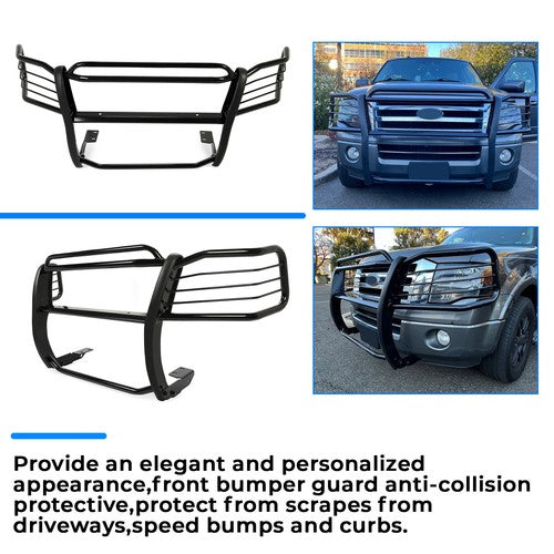 Front Bumper Bar Grill Guard Brush Black for Ford Expedition 2003-2017