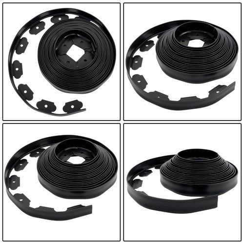 DURAFORCE 40FT Garden Edge Lawn Grass Stone Isolation Strip 16pcs Anchoring Spik US