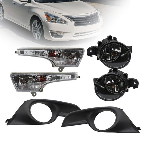 DURAFORCE Fog Lights & Corner Turn Signal Lamps w/o Wiring for 2013-2015 for Nissan Altima