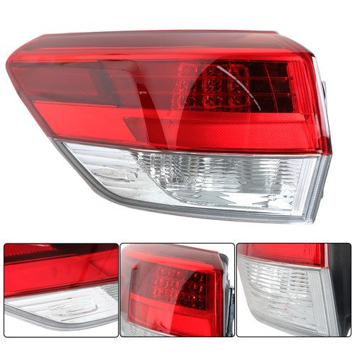 DURAFORCE Driver/LH Side For 2017-2019 Toyota Highlande Outer Brake Lamp Tail Light Rear