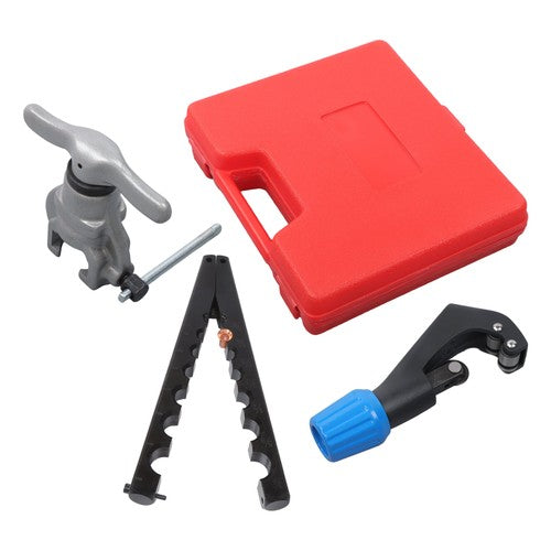 DURAFORCE Eccentric Flaring Tools Set & 45° Tube Cutter Kit for 7 Dies Sizes 3/16"-3/4"