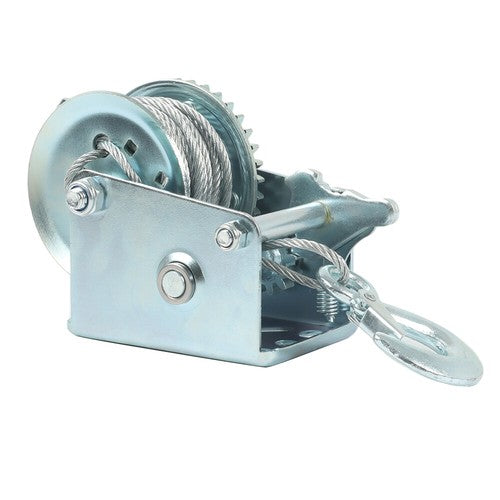 DURAFORCE 600 lbs Steel Cable Hand Winch Crank Gear Winch Atv Boat Trailer Heavy Duty