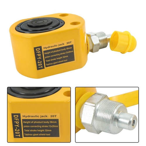 DURAFORCE 20 tons 1" Stroke Multi Stage Low Height Hydraulic Cylinder Jack Ram YG-20D