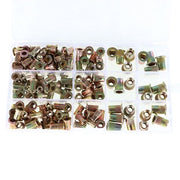 DURAFORCE 1/4-20 10-32 10-24 8-32 6-32 150 Pcs SAE Rivet Nut Kit Rivnut Nutsert Assort Set