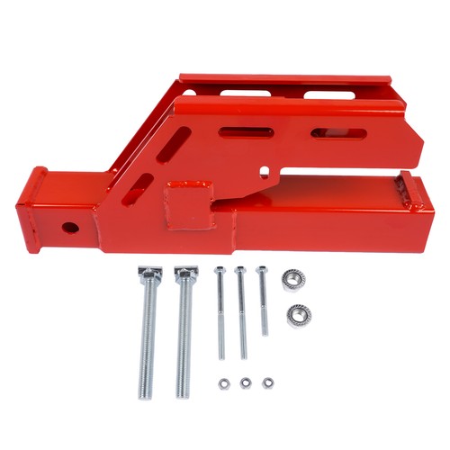 DURAFORCE Tractor Clamp on Trailer Hitch 2" Receiver Replace for most Tractor Bucket (Red)