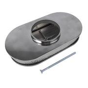 DURAFORCE 15" Oval Full Finned Polished Aluminum Air Cleaner Filter For Chevy SBC 350 400