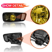 DURAFORCE For 1999-2000 Honda Civic Front Bumper Yellow Lens Halogen Fog Lights Lamp