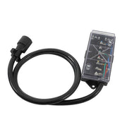 DURAFORCE 7 Way Plug Inline Pre-Wired Trailer BLACK Cord w/Junction Box 6 Ft Wiring Cable
