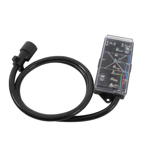 DURAFORCE 7 Way Plug Inline Pre-Wired Trailer BLACK Cord w/Junction Box 6 Ft Wiring Cable