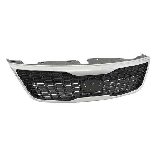 Front Bumper Upper Grille Black w/Chrome Trim For 14-15 Kia Sorento 2014 2015