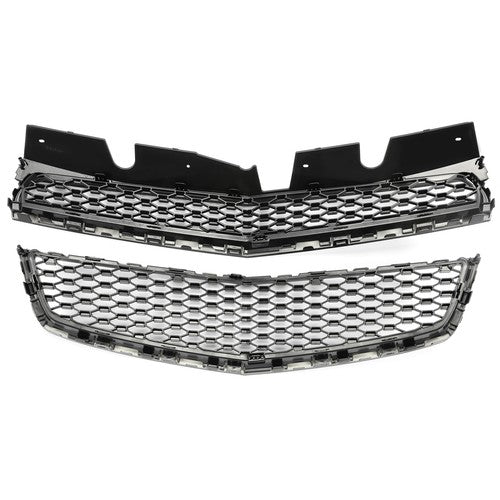 Black Front Upper Bumper Grille Honeycomb For 10-15 Chevy Equinox