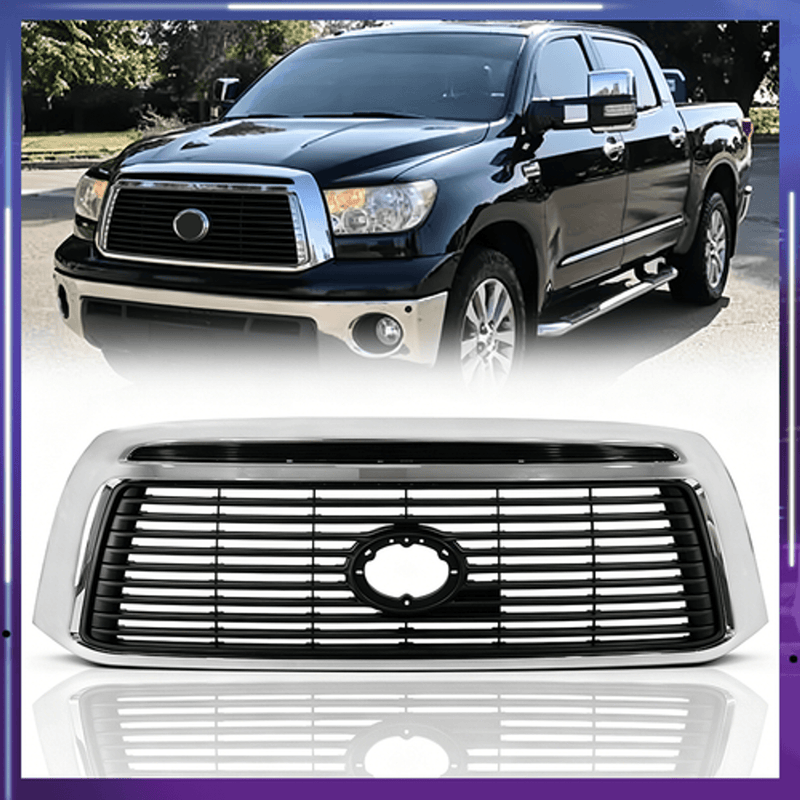 DURAFORCE Chrome Front Bumper Upper Grille Grill For 2010-2013 Toyota Tundra 53100-0C240
