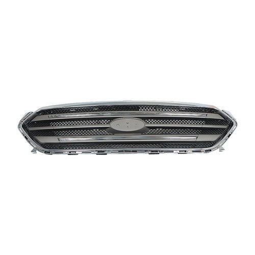 DURAFORCE Primed New Front Upper Grille+Front Bumper Cover Fit For Ford Taurus 2013-2019