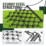 DURAFORCE 4X4FT Drag Harrow Tines Chain For ATV UTVs Leveling Lawn Tractors Garden Towing