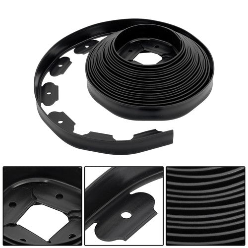 DURAFORCE 40FT Garden Edge Lawn Grass Stone Isolation Strip 16pcs Anchoring Spik US