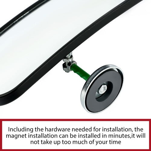 DURAFORCE 2 Magnetic Backup Mirrors For Skid Steer John Deere w/BLIND SPOT MIRRORS 600lbs