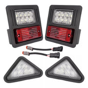 DURAFORCE 4x LED Headlight Tail Exterior Light Kit For Bobcat Skid Steer Loader Plastic