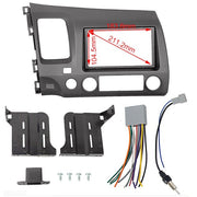 DURAFORCE For Honda Civic 2006-2011 Double Din Radio Stereo Dash Kit w/Wiring Harness